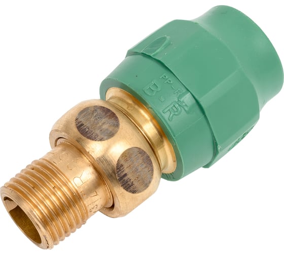 Изображение товара Муфта BANNINGER полипропиленовая, зеленая, переходник со сгоном - 20x1/2 НР 7R51067311