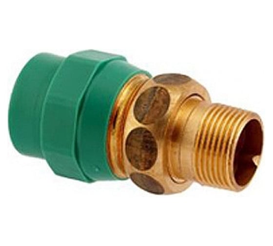 Изображение товара Муфта BANNINGER полипропиленовая, зеленая, переходник со сгоном - 40x1.1/4 НР 7R51097711
