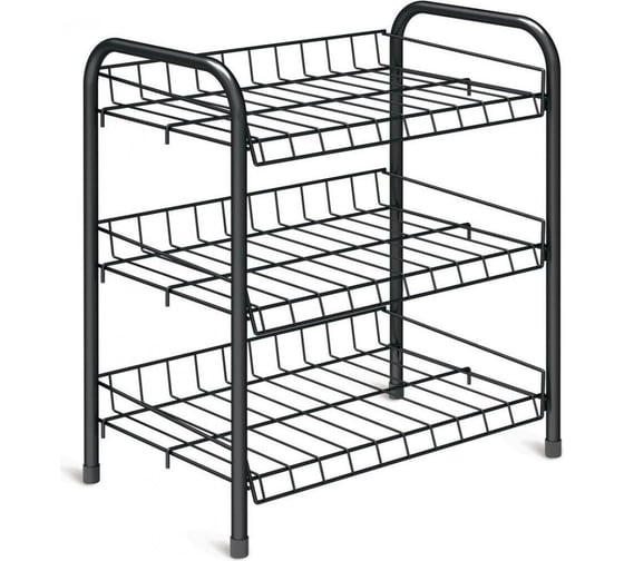 Изображение товара Этажерка для обуви Nika черный ЭТ4/Ч