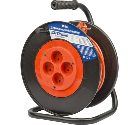 Изображение товара Силовой удлинитель Uniel YX10-004 /UCK-4N/2x1,00/40M/S ORANGE/BLACK UL-00009857