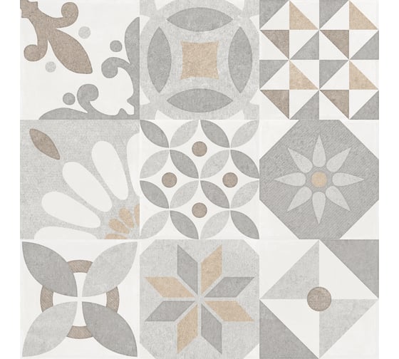 Изображение товара Декор LB CERAMICS Окленд (пэчворк; 45x45 см; площадь упаковки 1,62 кв.м) СК000039100