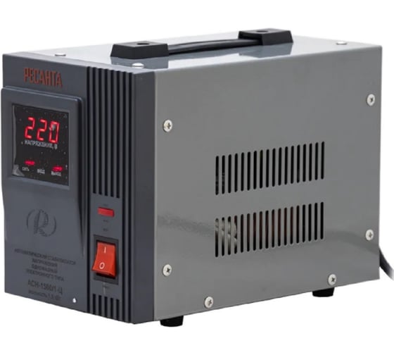 Изображение товара Стабилизатор напряжения однофазный Ресанта АСН 1500/1-Ц 63/6/3