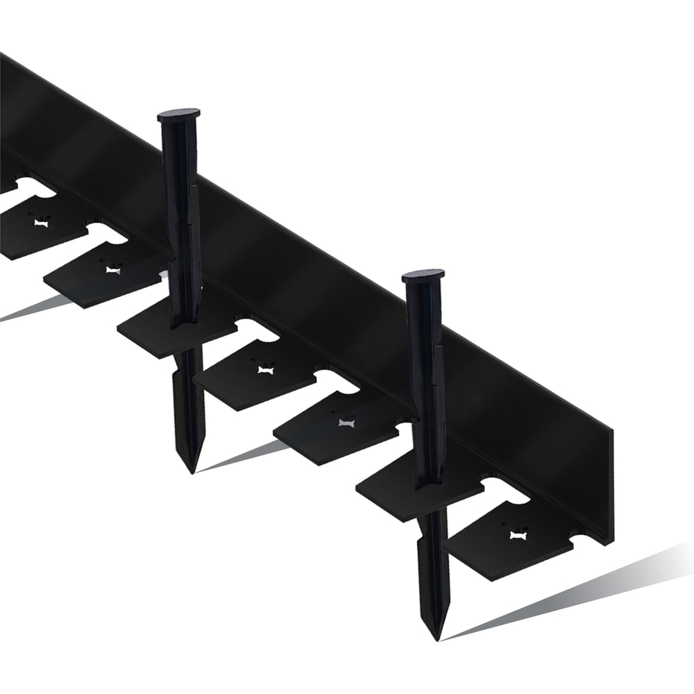 Изображение товара Пластиковый садовый бордюр ГеоПластБорд Стафф 2000х80х80 мм черный