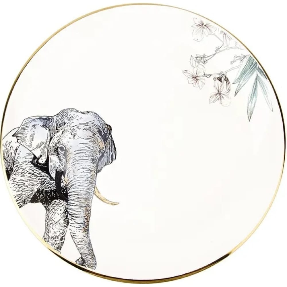 Набор тарелок Nouvelle, цвет белый 1780273-1-Н2 Саванна/Слон - фото 1