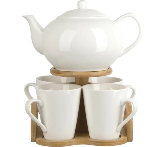 Изображение товара Чайный набор Nouvelle Naturel 5 предметов, на 4 персоны, на бамбуковой подставке 2631025