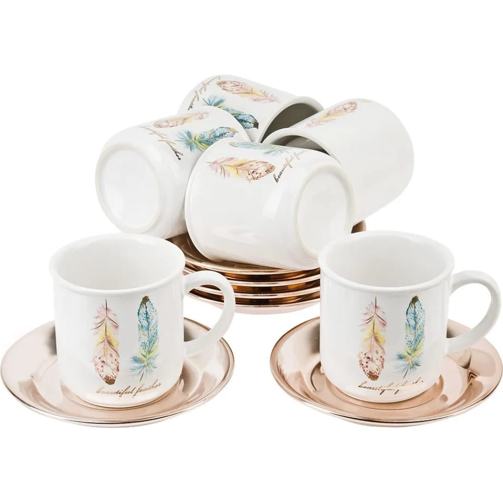Чайный набор Nouvelle набор чайный керамика 12 предметов на 6 персон 175 мл daniks полоса y4 7610 подарочная упаковка