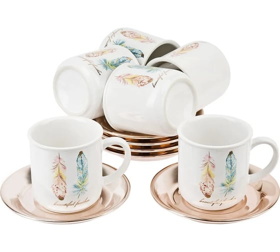Изображение товара Чайный набор Nouvelle Перья 12 предметов, на 6 персон, 250 мл 1750172