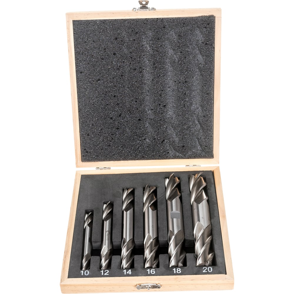 Изображение товара Набор концевых фрез по металлу 6 шт 10-20 мм CNIC 53668