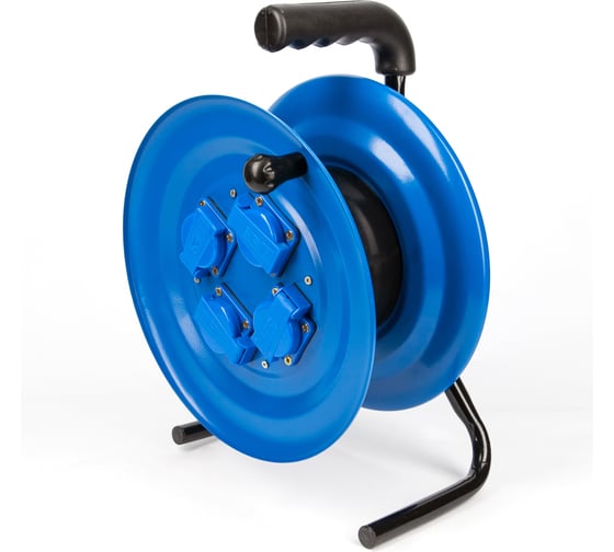 Изображение товара Металлическая катушка для удлинителя МПП УДЛИНИТЕЛЬ 4 розетки, IP-44, с заземлением 999000000002001