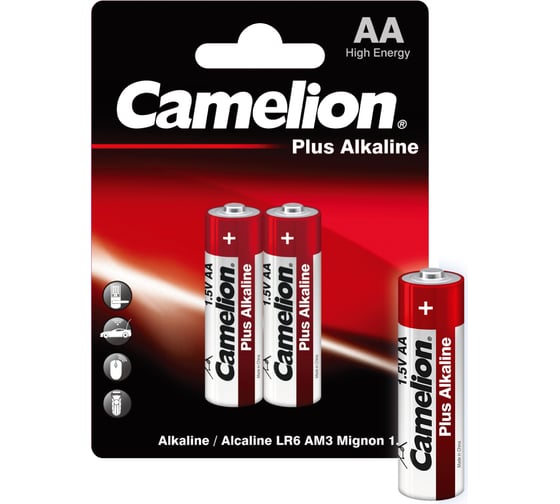 Изображение товара Батарейка ..LR 6 .Plus Alkaline BL-2,1.5В, блистер 2 шт. Camelion 1652