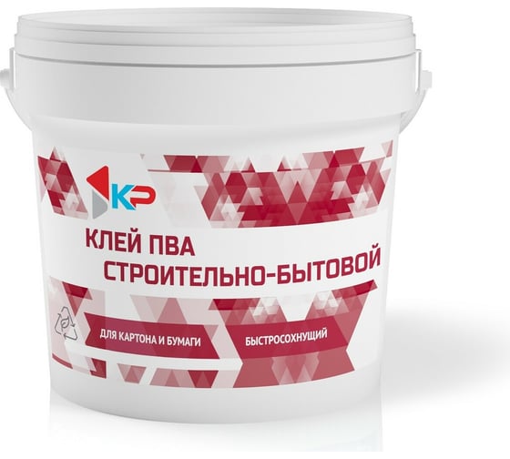 Изображение товара Клей ПВА строительно-бытовой КР 1 кг 4610044291058