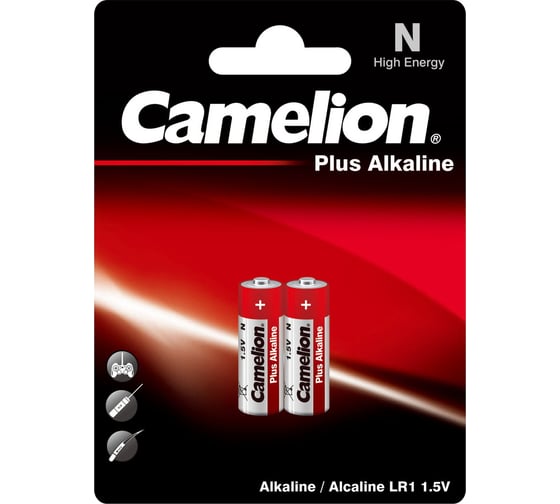 Изображение товара Батарейка 1.5В Camelion, LR1 Alkaline BL-2, 2605