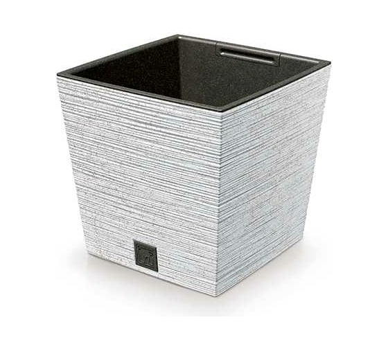 Изображение товара Кашпо Prosperplast DFS300WS449W FURU SQUARE LOW ECO WOOD 29.5х29.5х29 см, белое 067394