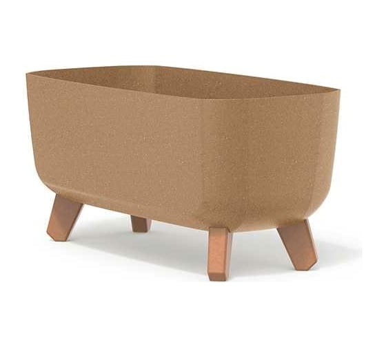 Изображение товара Кашпо на ножках Prosperplast DGCL400W4665W GRACIA CASE ECO WOOD 390х195х187 мм, коричневое 067358
