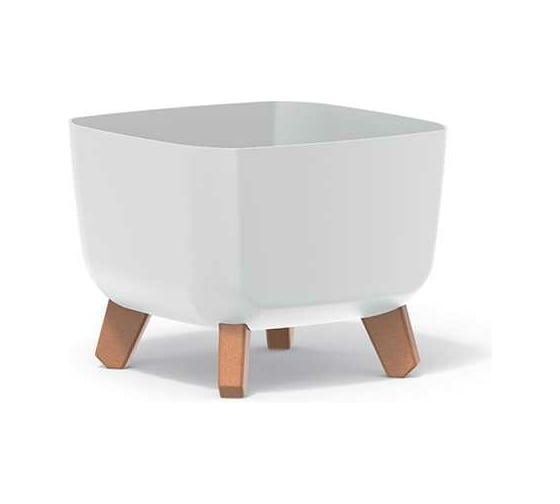 Изображение товара Кашпо на ножках Prosperplast DGQL240 S449 GRACIA SQUARE 240х240х187 мм, белое 067333