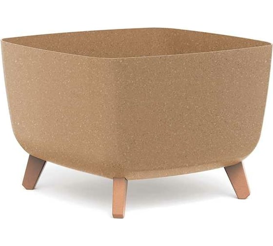 Изображение товара Кашпо на ножках Prosperplast DGQL400W4665W GRACIA SQUARE ECO WOOD 39х39х27 см, коричневое 067354