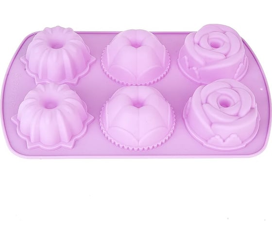 Изображение товара Форма для выпечки Nouvelle Цветочный микс 6 ячеек, 27x17 см 9902612-3