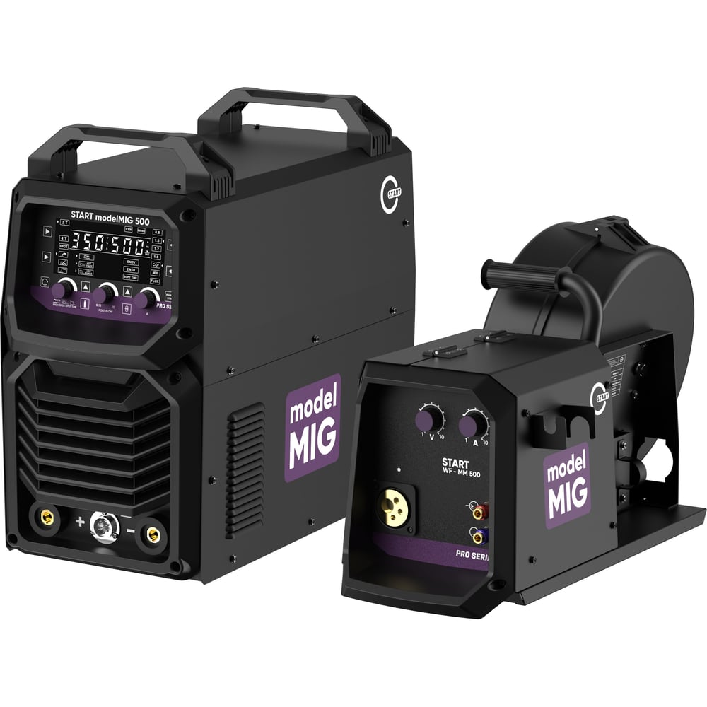 Изображение товара Профессиональный сварочный полуавтомат Start 2W500m MIG 500 с синергией и дисплеем