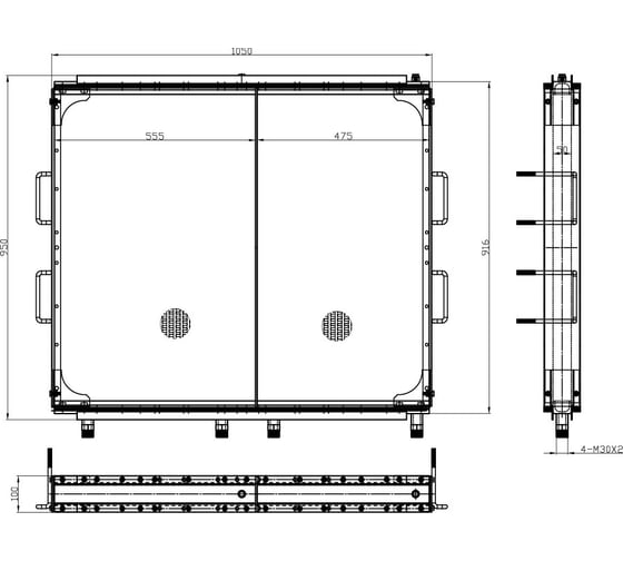 Изображение товара Радиатор масляный для тракторов К-744Р2/Р3/Р4 "Кировец" с дв. ТМЗ-8481 с дв. ТМЗ-8481 LUZAR LOC 0602