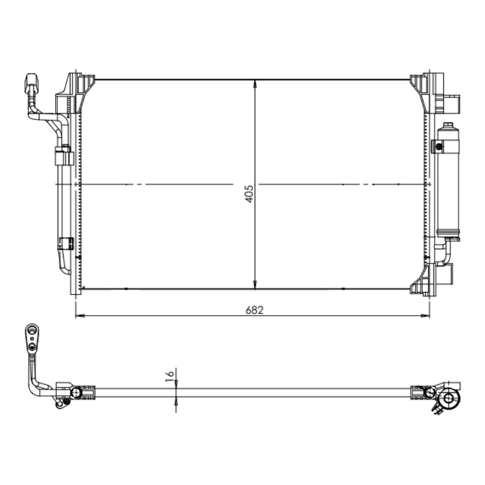 Изображение товара Радиатор кондиционера Luzar LRAC 1413 для Nissan Teana J33