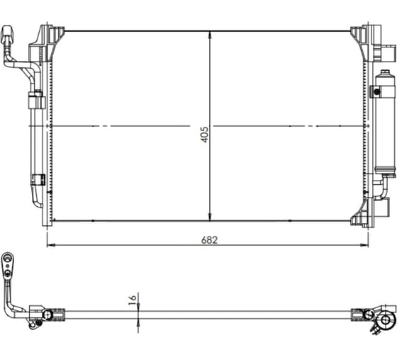 Изображение товара Радиатор кондиционера для автомобилей Nissan Teana J33 LUZAR LRAC 1413