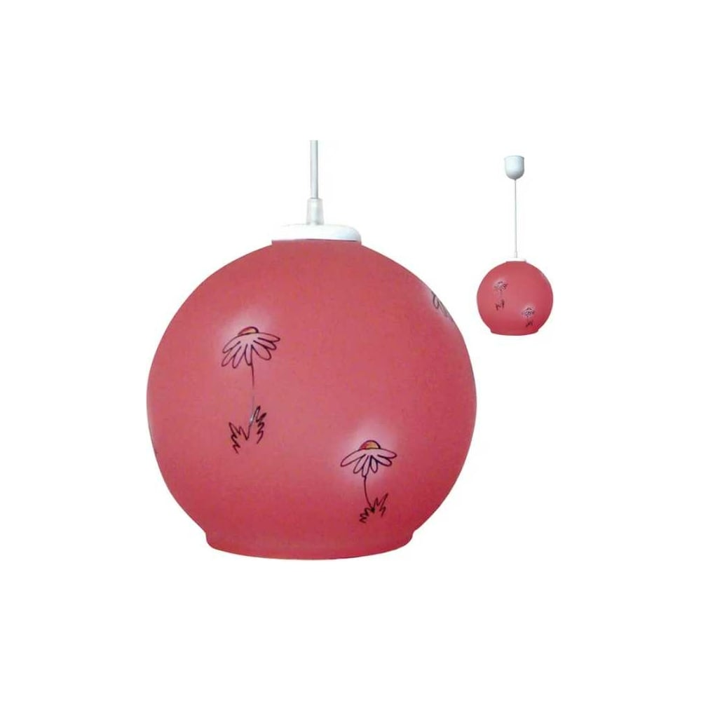 Светильник ЭЛЕТЕХ шар фольгированный 40 ромашка с глазками розовый
