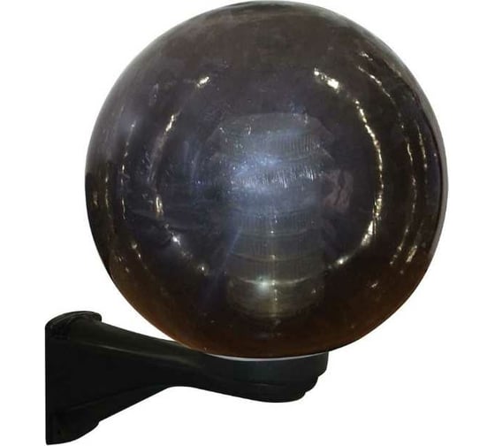 Изображение товара Светильник ЭЛЕТЕХ Шар 300 Б НБУ 06-75-01 дымчатый пмма с растром IP44/корпус плоский черный ИУ 1030480286