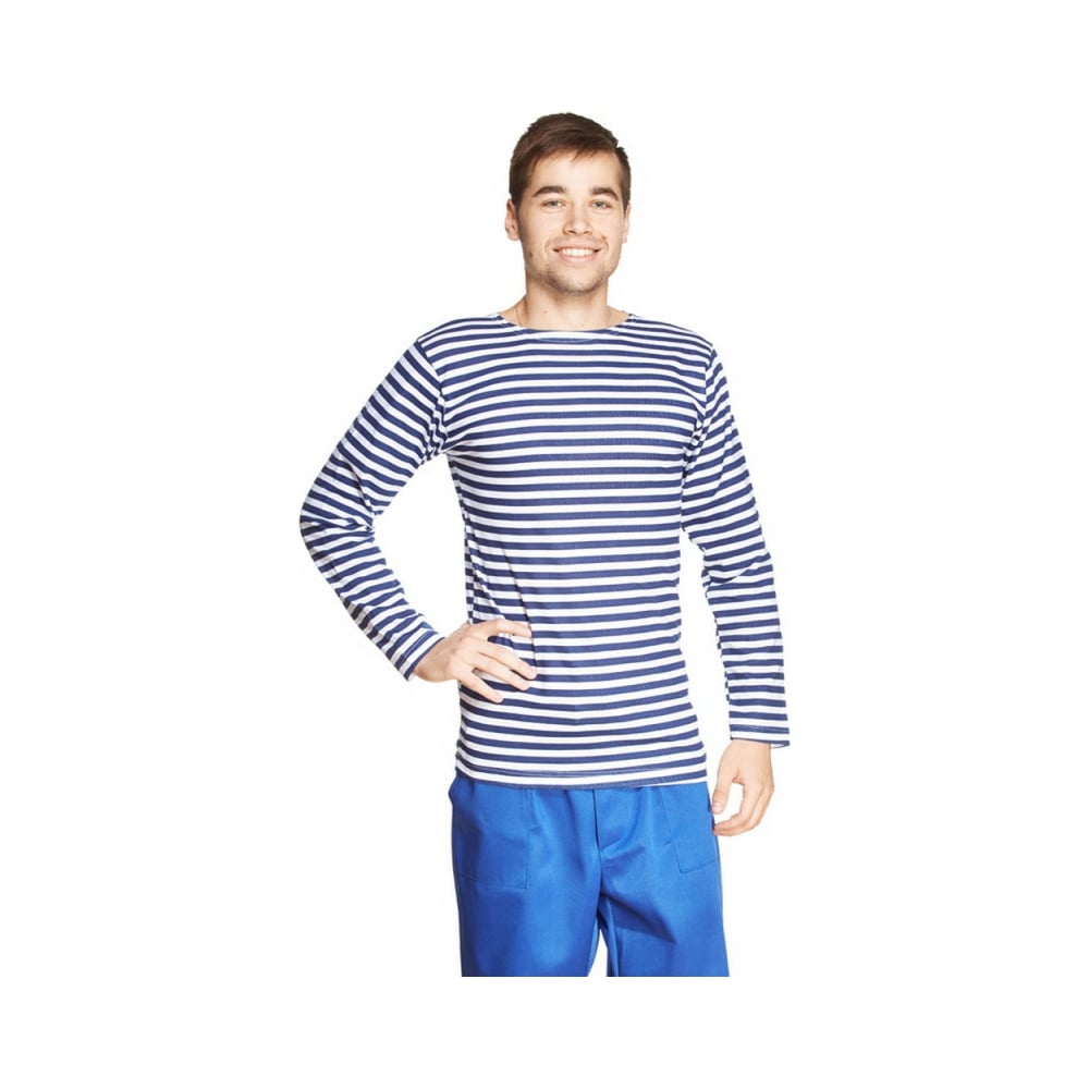 Изображение товара Летняя мужская тельняшка ООО Комус в темно-синюю полоску, размер 48