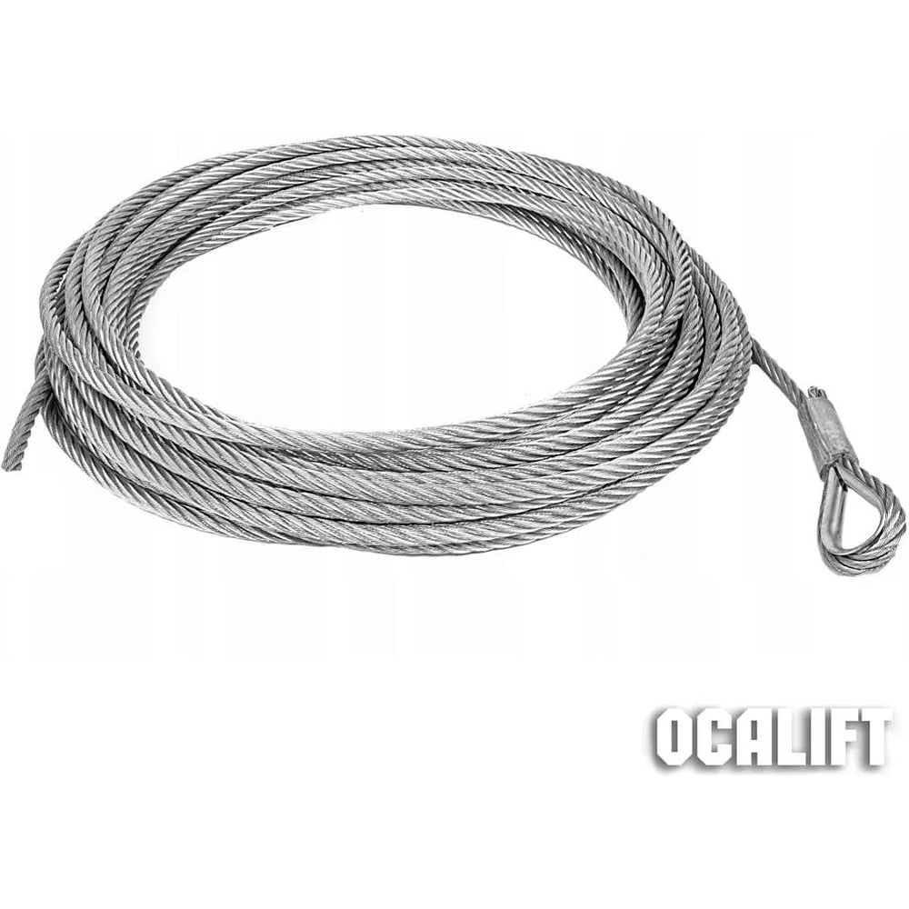 Изображение товара Трос стальной OCALIFT TROS6NP60M 6 мм, 60 м для лебёдки Изображение товара Трос стальной OCALIFT TROS6NP60M 6 мм, 60 м для лебёдки