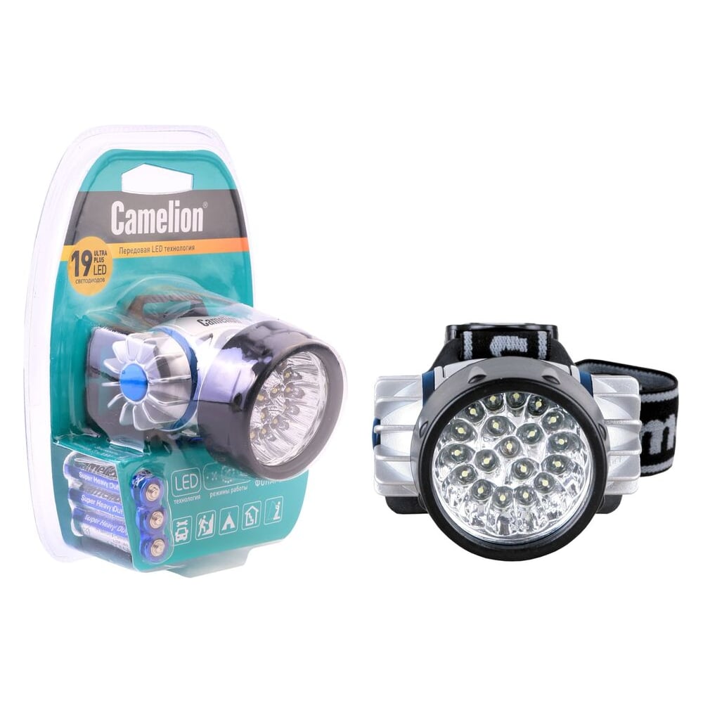Изображение товара Налобный фонарь Camelion LED 5323-19Mx с 19 светодиодами и защитой IP44 Изображение товара Налобный фонарь Camelion LED 5323-19Mx с 19 светодиодами и защитой IP44