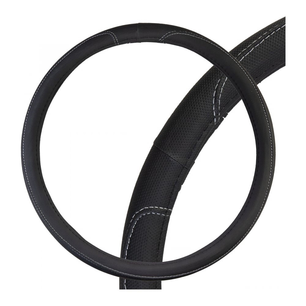 Изображение товара Оплетка Skyway Large-2 2XL из экокожи черная с серой прострочкой