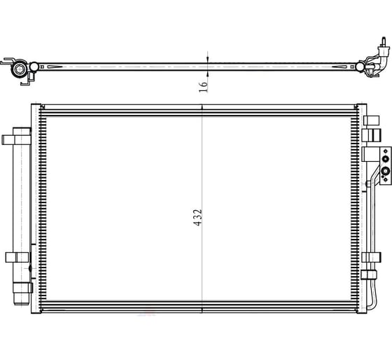 Изображение товара Радиатор кондиционера для автомобилей Kia Sorento 2.4i LUZAR LRAC 0861