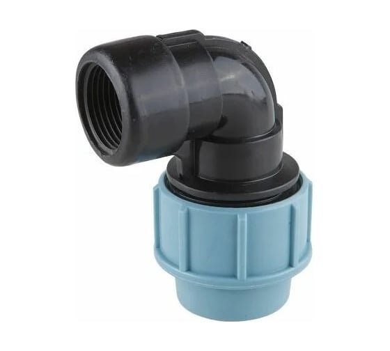 Изображение товара Угольник компрессионный ПНД 25 мм, 1F AV Engineering AVE1022501