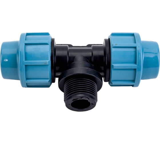 Изображение товара Тройник компрессионный ПНД 20 мм, 3/4M AV Engineering AVE1092034