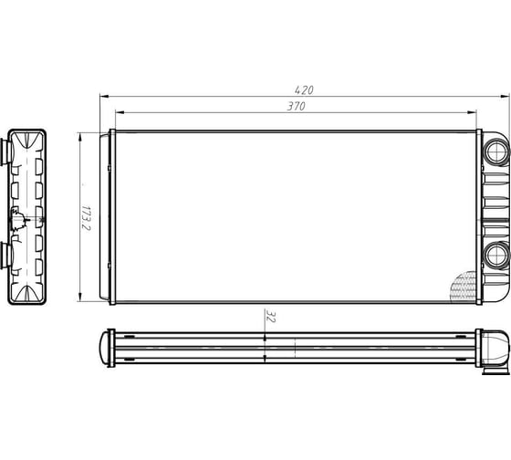 Изображение товара Радиатор отопителя для автомобилей Volvo Trucks FH /Renault Trucks LUZAR LRh 1015