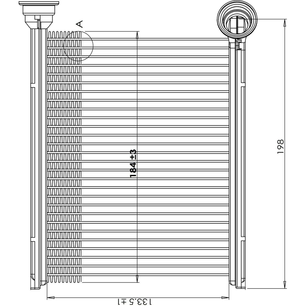 Изображение товара Радиатор отопителя для Renault и Lada 220x60x180 мм алюминий LUZAR LRh 0978