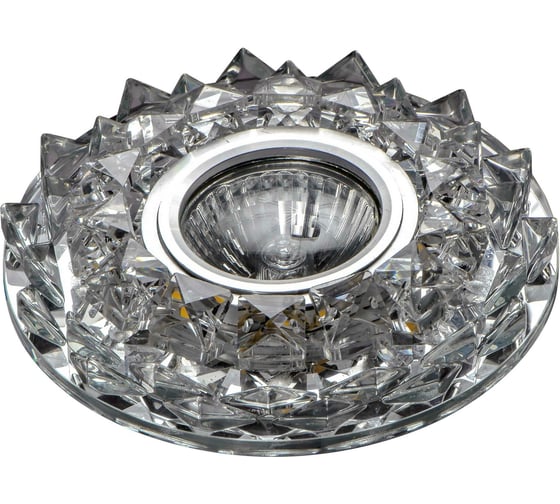 Изображение товара Встраиваемый светильник De Fran SMD/MR16 3000K хром прозрачный+кристаллы (SMD 3Вт), FT 942 CHW
