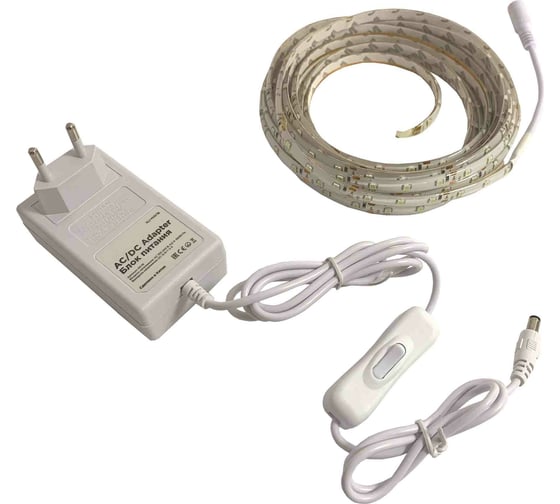 Изображение товара Комплект светодиодной ленты OGM 12В, 4,8Вт/м, smd3528, 60д/м, IP65, 220Лм/м SL-26