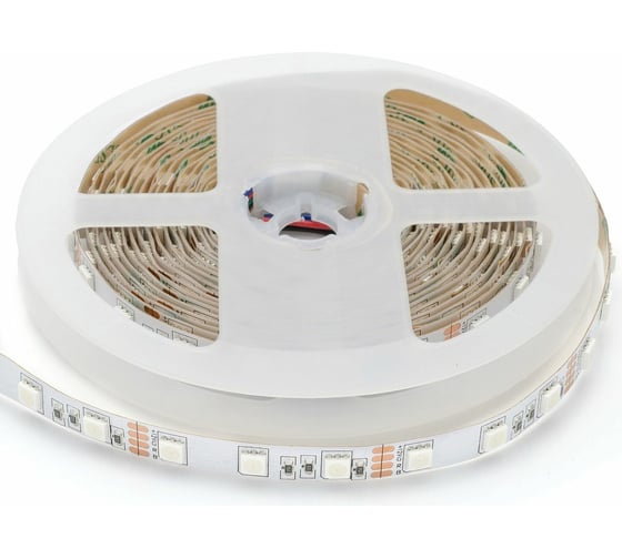 Изображение товара Светодиодная лента OGM 12В, 14,4Вт/м, smd5050, 60д/м, IP20, подложка 10мм, 5м, RGB LSE-158