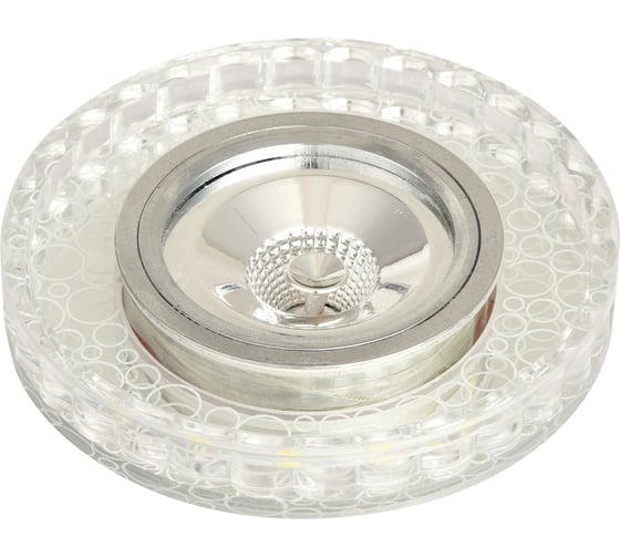 Изображение товара Встраиваемый светильник De Fran SMD/MR16 4000К хром белый узор круги (15SMD 3Вт 330Лм), FT1045