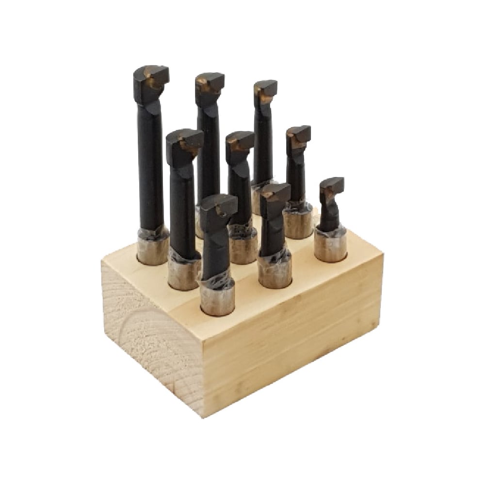 Изображение товара Комплект расточных резцов 9 шт 10 мм правые горизонтальные ТЕХНОРЕАЛ МА400023004