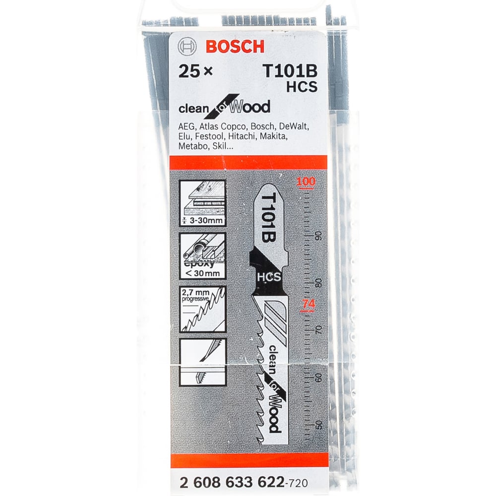 Пилки для лобзика по дереву Bosch пилки для лобзика по дереву t344d bosch 3 шт