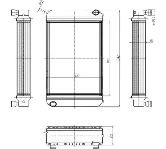 Изображение товара Радиатор охлаждения для комбайна РСМ 142 с дв. ЯМЗ-236БК LUZAR LRc 0614
