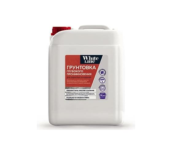 Изображение товара Водно-дисперсионная грунтовка White Line WL (глубокого проникновения; канистра 10 кг) 4690417093236