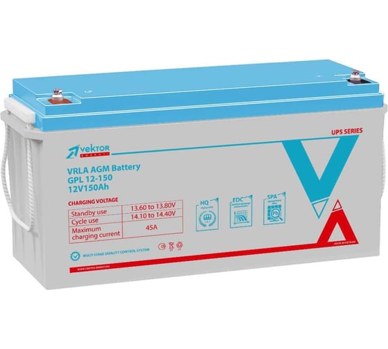 Изображение товара Аккумуляторная батарея GPL 12-150 Vektor Energy 63934