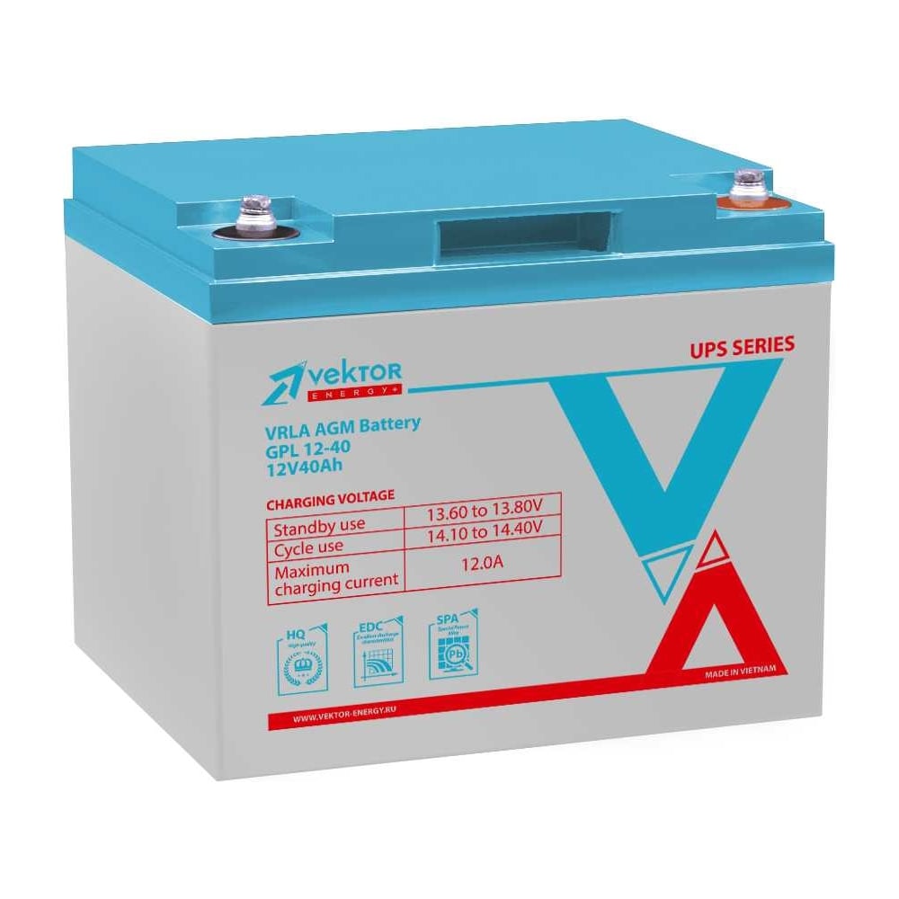 Изображение товара Аккумуляторная батарея GPL 12-40 Vektor Energy 63880