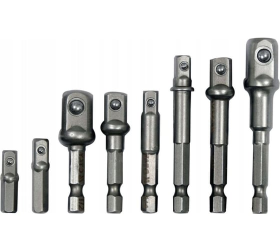 Изображение товара Набор адаптеров YATO HEX для торцовых головок 8предметов YT-04639 361404639 092 1