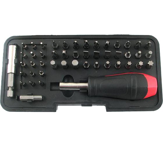 Изображение товара Набор бит CNIC WX-MP48 с рукояткой и магнитным держателем, сталь S2, 48 шт. 56949