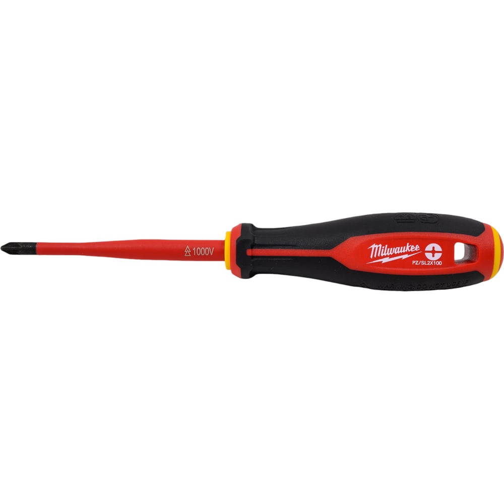 Трехгранная отвертка Milwaukee изолированная VDE PZ/SL2x100 4932478736
