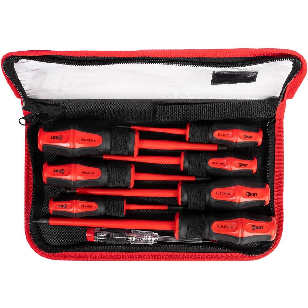 Изображение товара Набор отверток диэлектрических КВТ "Профи" НИО-08-S 87130